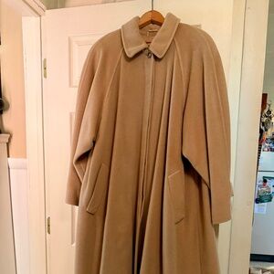 MaxMara , Maxi Length, Vintage Wool Swing Coat, made in Italy (camel color)